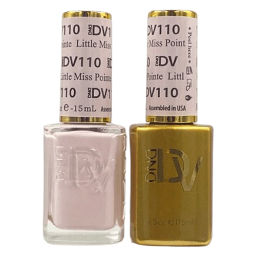 DND Gel Diva Polish Set - 1 each of Gel Polish and Nail Polish, 110 Little Miss Pointe, 0.5 Fl Oz