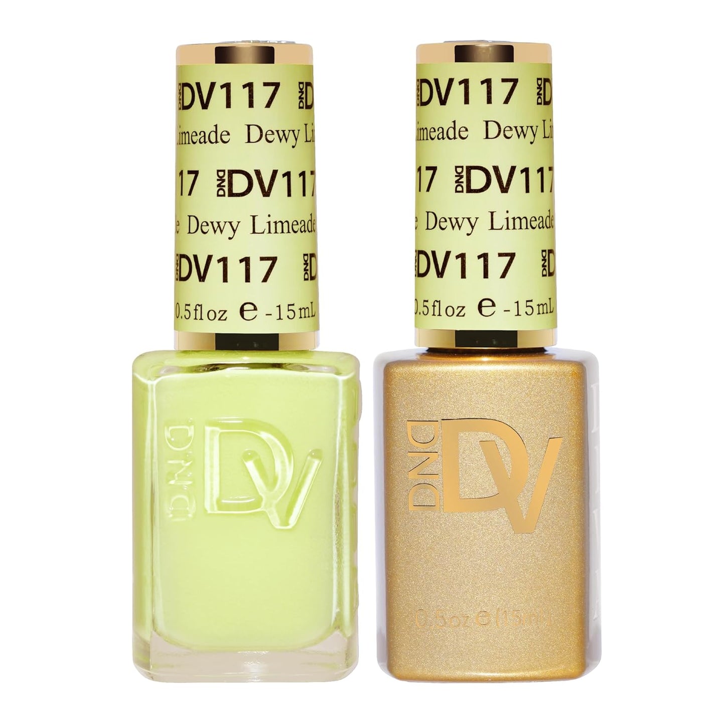 DND Gel Diva Polish Set - 1 each of Gel Polish and Nail Polish, 117 Dewy Limeade, 0.5 Fl Oz