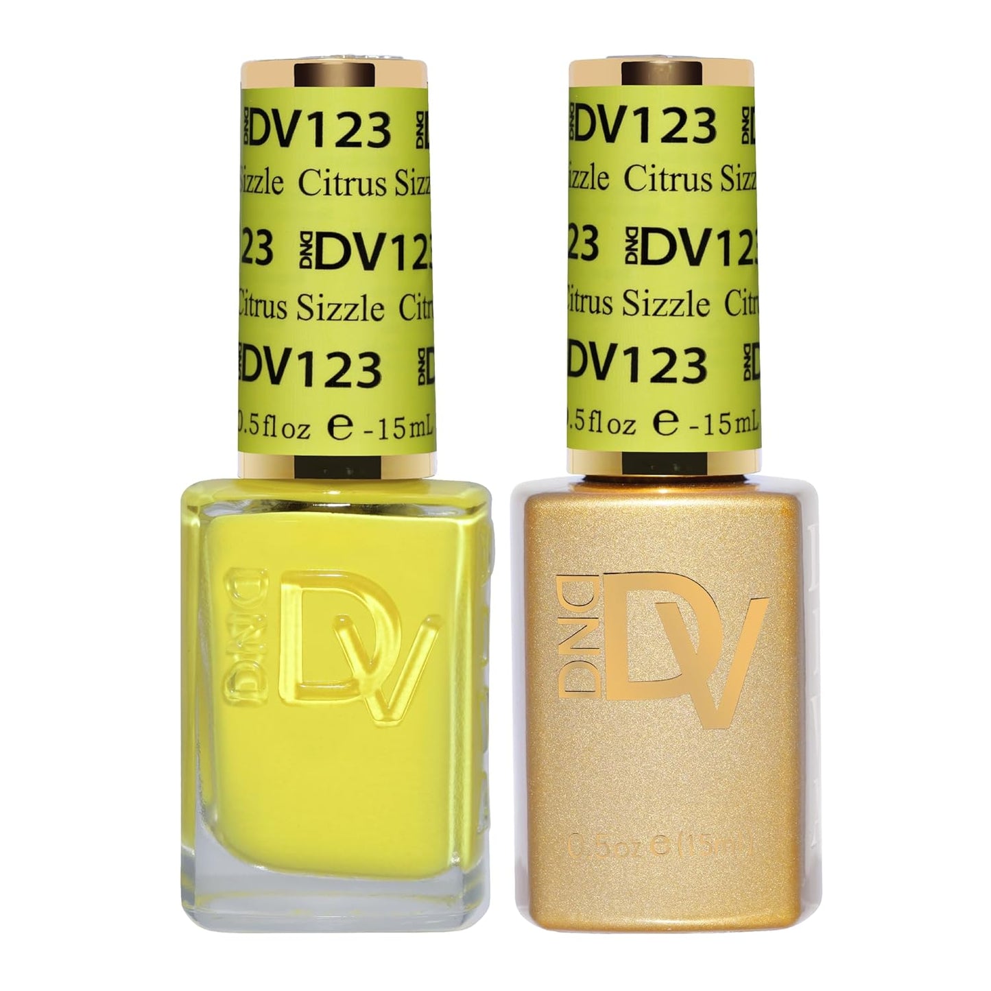 DND Gel Diva Polish Set - 1 each of Gel Polish and Nail Polish, 123 Citrus Sizzle, 0.5 Fl Oz