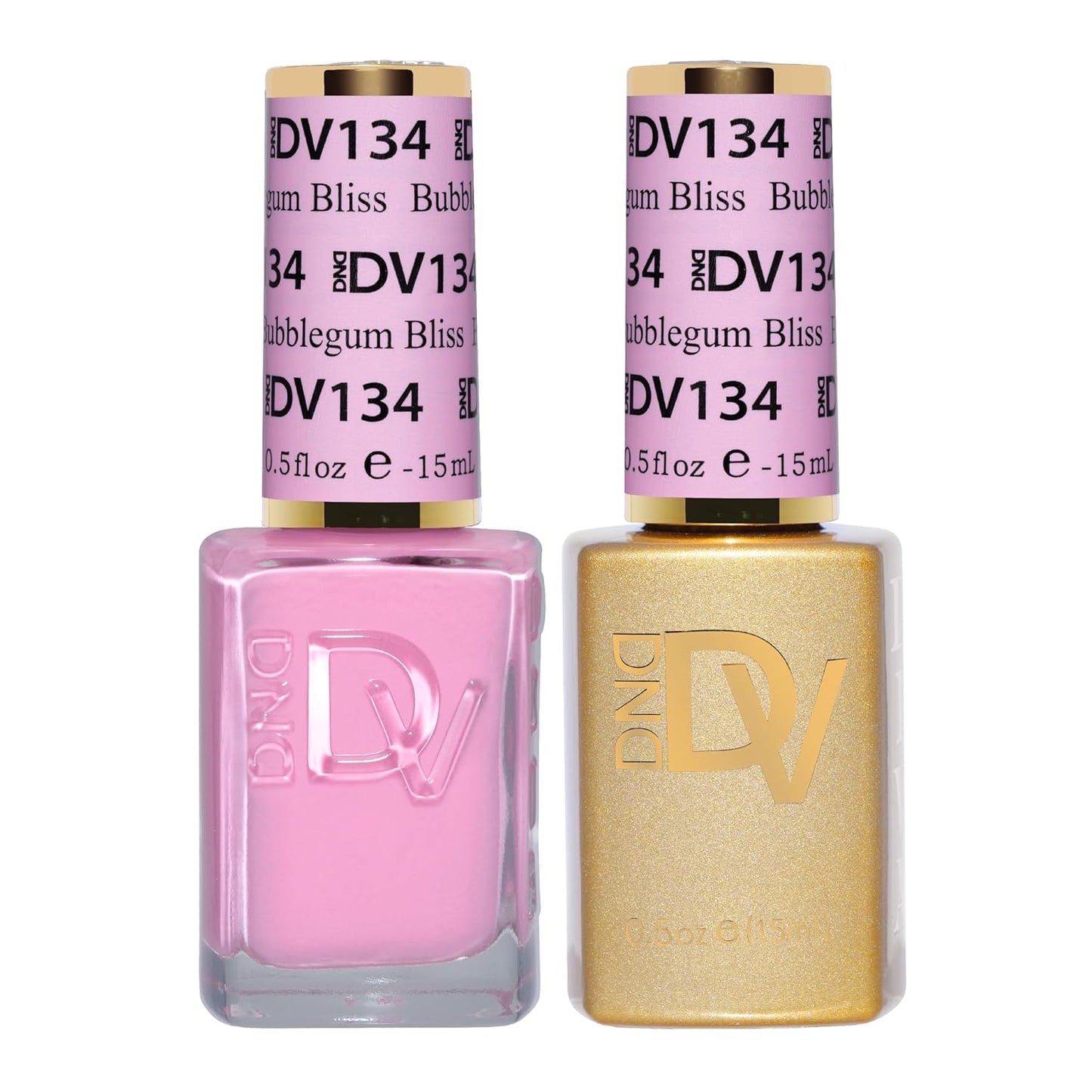 DND Gel Diva Polish Set - 1 each of Gel Polish and Nail Polish, 134 Bubblegum Bliss, 0.5 Fl Oz