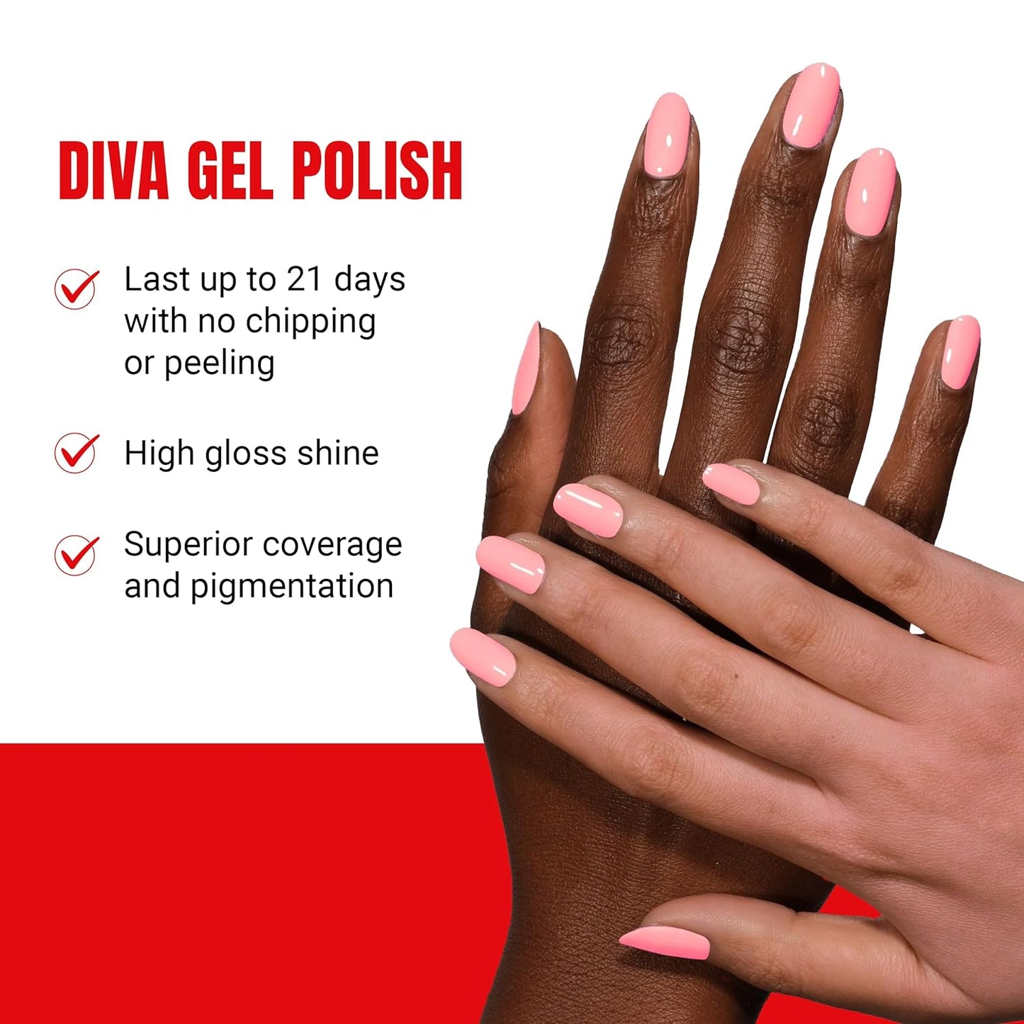 DND Gel Diva Polish Set - 1 each of Gel Polish and Nail Polish, 135 Sweet Peony, 0.5 Fl Oz