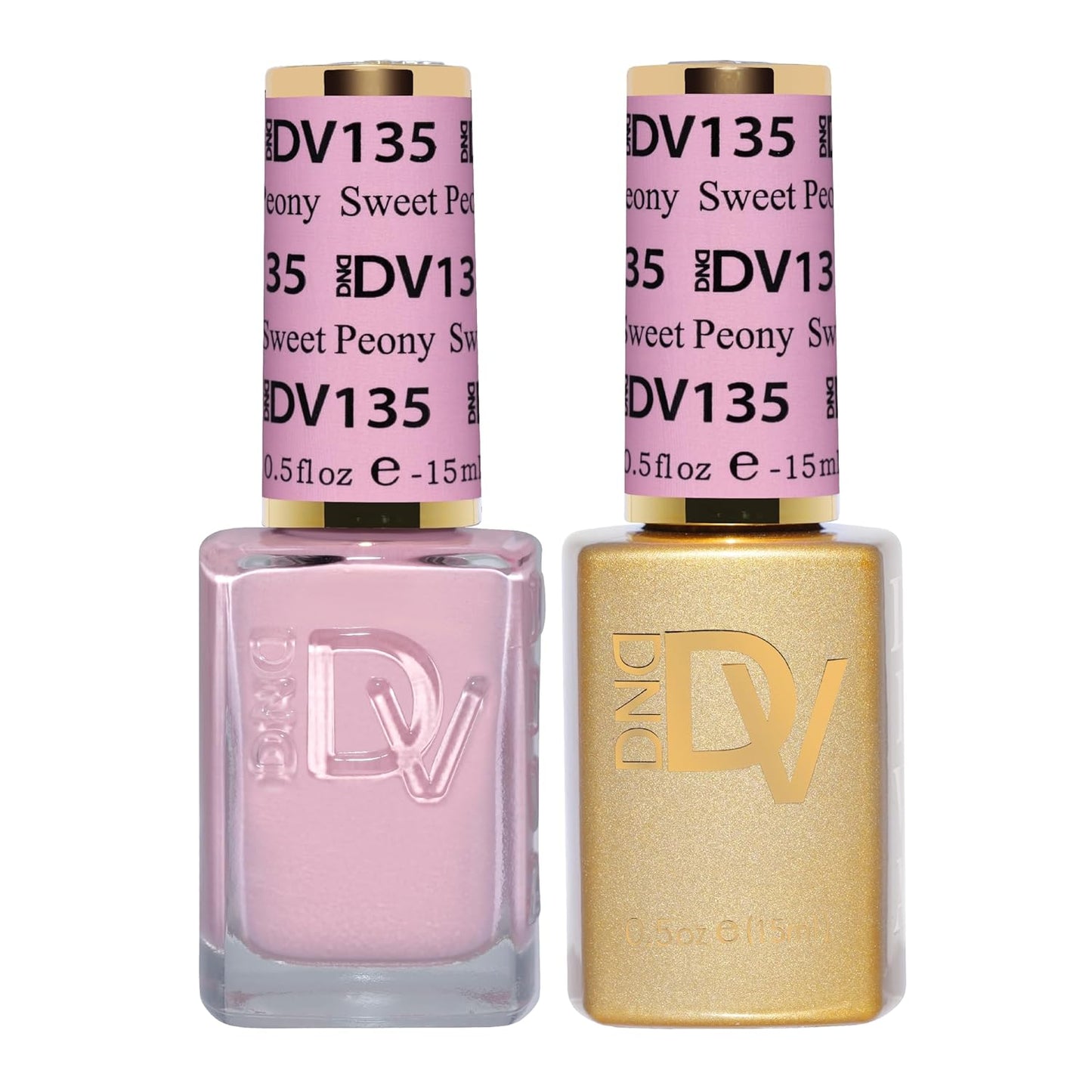 DND Gel Diva Polish Set - 1 each of Gel Polish and Nail Polish, 135 Sweet Peony, 0.5 Fl Oz