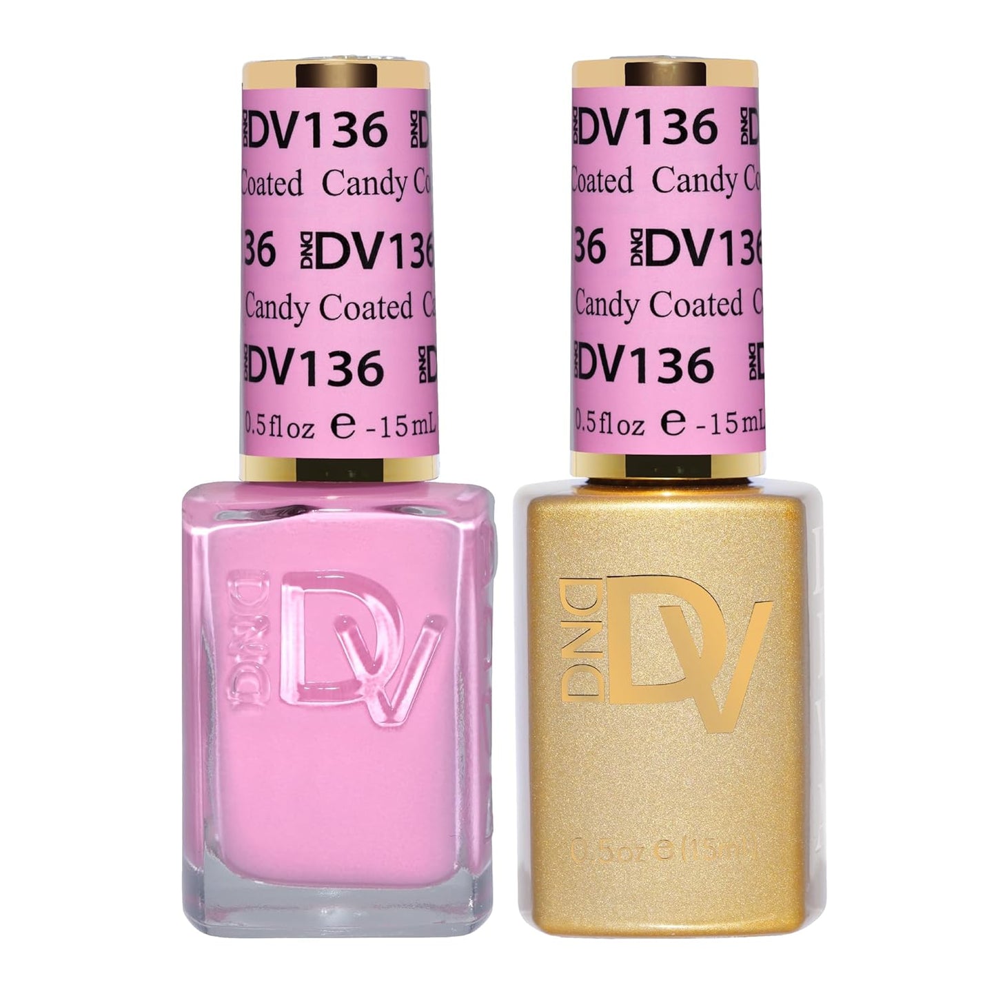 DND Gel Diva Polish Set - 1 each of Gel Polish and Nail Polish, 136 Candy Coated, 0.5 Fl Oz