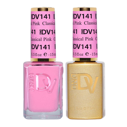 DND Gel Diva Polish Set - 1 each of Gel Polish and Nail Polish, 141 Classical Pink, 0.5 Fl Oz