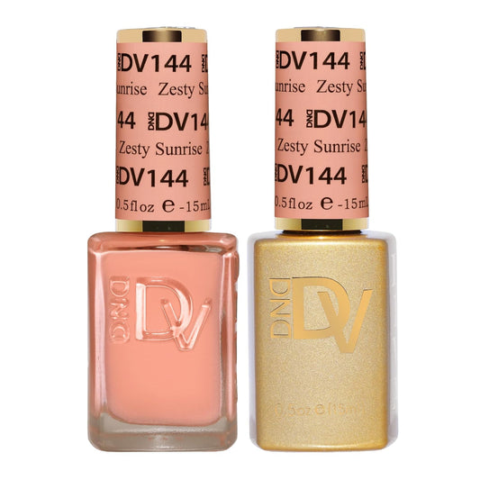 DND Gel Diva Polish Set - 1 each of Gel Polish and Nail Polish, 144 Zesty Sunshine, 0.5 Fl Oz