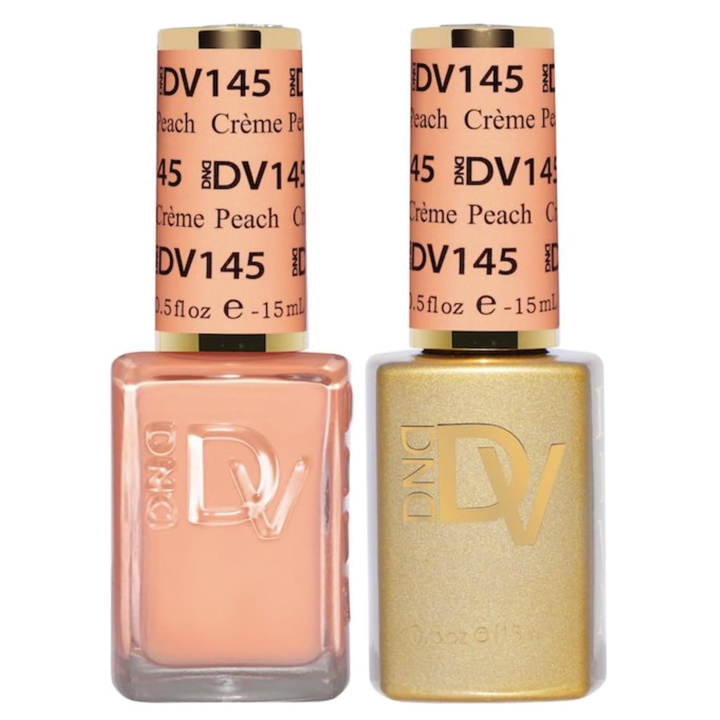 DND Gel Diva Polish Set - 1 each of Gel Polish and Nail Polish, 145 Crème Peach, 0.5 Fl Oz