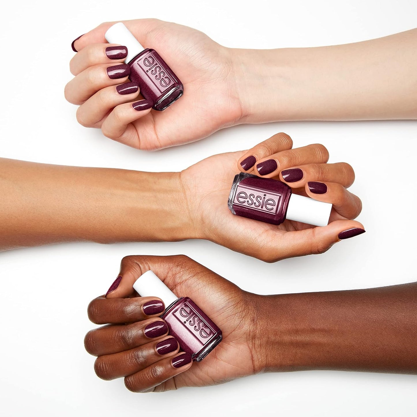 essie nail polish, limited edition fall 2021 collection, deep purple nail color with a shimmer finish, star struck a chord, 0.46 fl. oz.