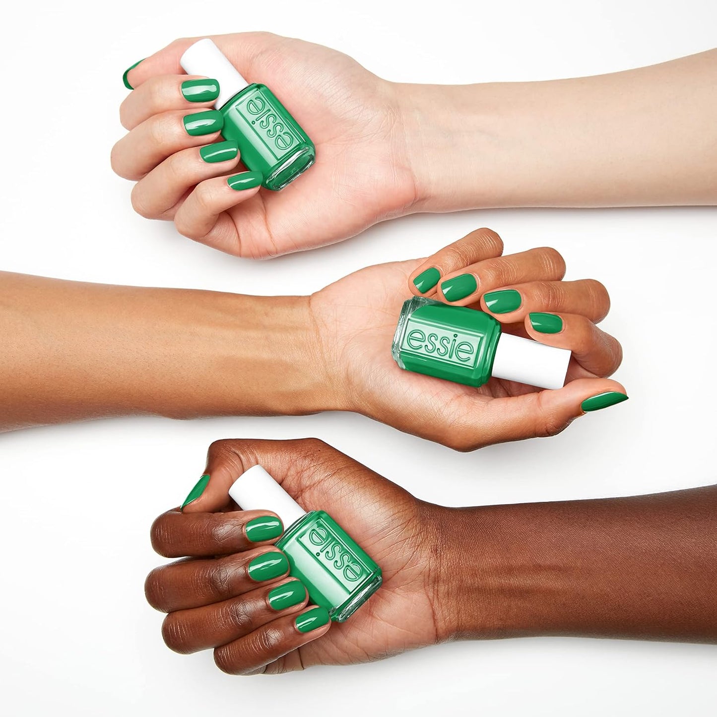 essie Salon-Quality Nail Polish, 8-Free Vegan, Push Play Collection, Green, Grass Never Greener, 0.46 oz.