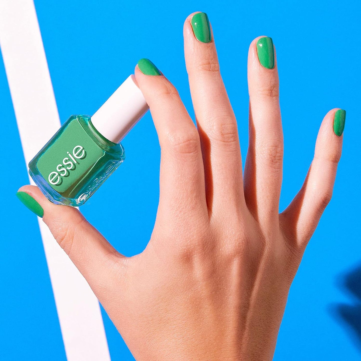 essie Salon-Quality Nail Polish, 8-Free Vegan, Push Play Collection, Green, Grass Never Greener, 0.46 oz.