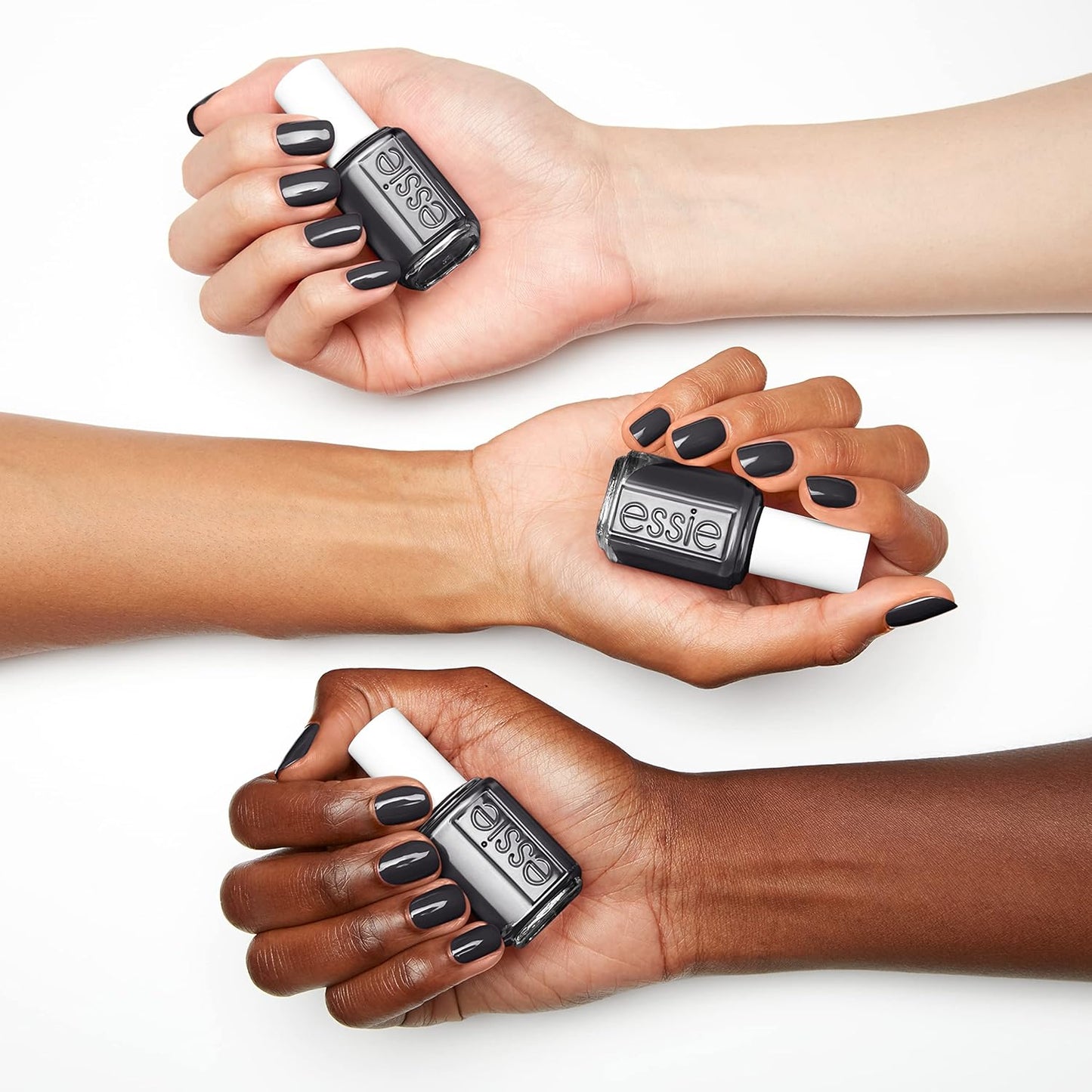 essie Salon-Quality Nail Polish, 8-Free Vegan, Push Play Collection, Black, Climbing High, 0.46 oz.