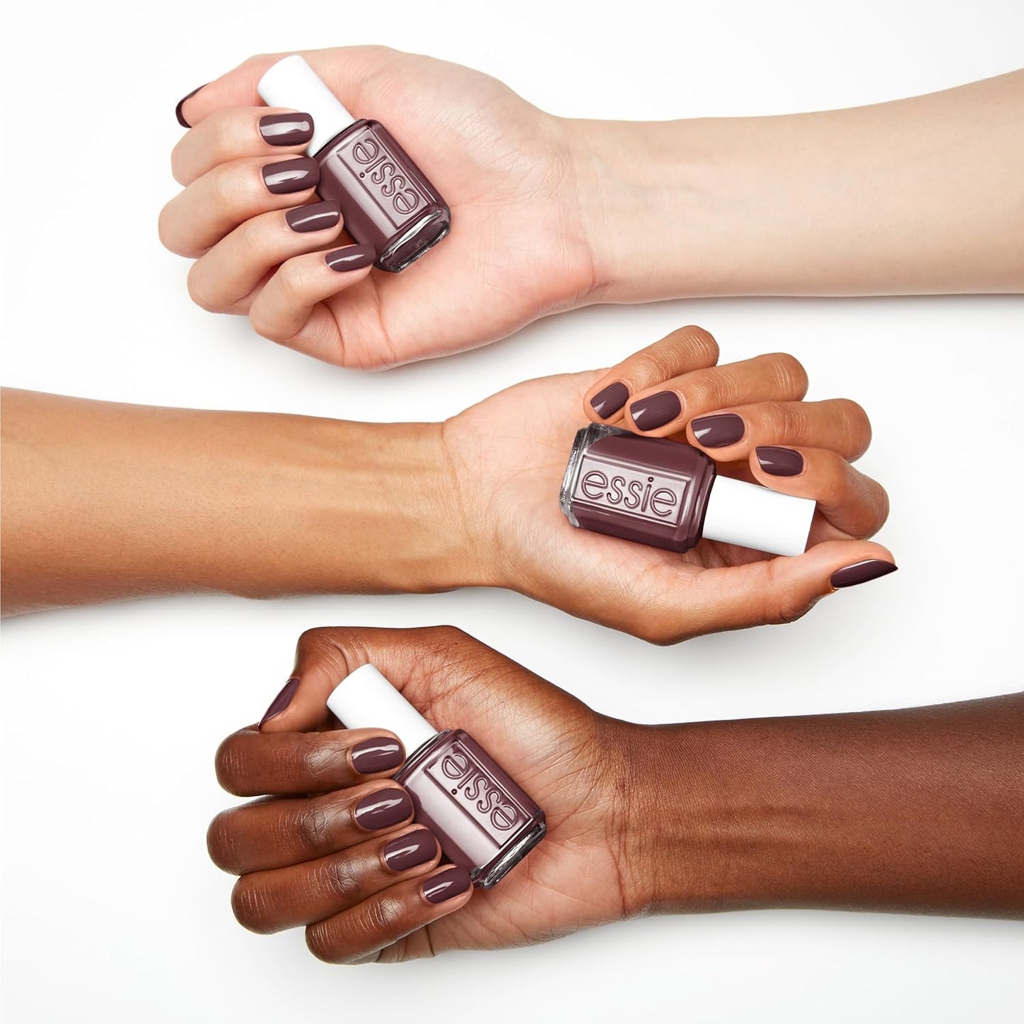 essie Salon-Quality Nail Polish, Vegan, Fall 2023, Mauve Brown, Lights Down, Music Up, 0.46 fl oz