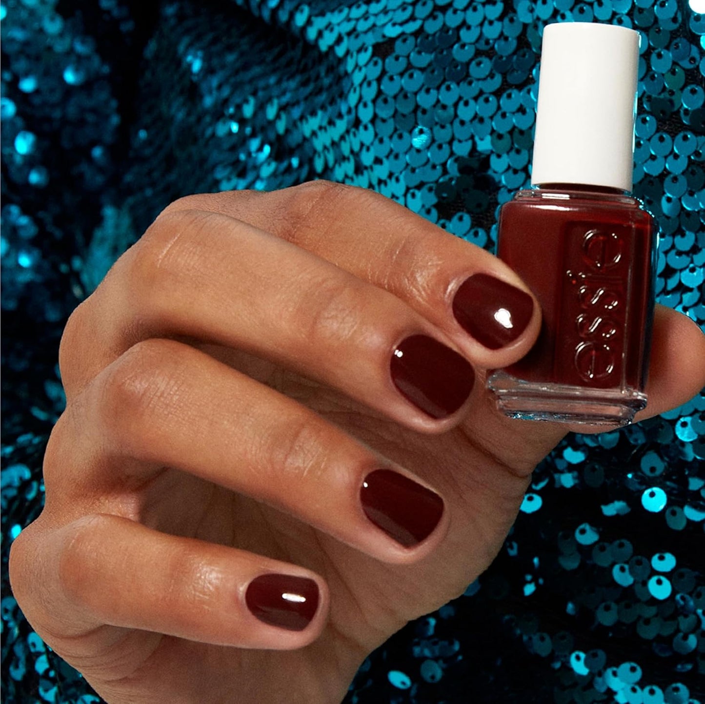 essie Salon-Quality Nail Polish, Vegan, Fall 2023, Dark Ruby Red, Full Blast, 0.46 fl oz