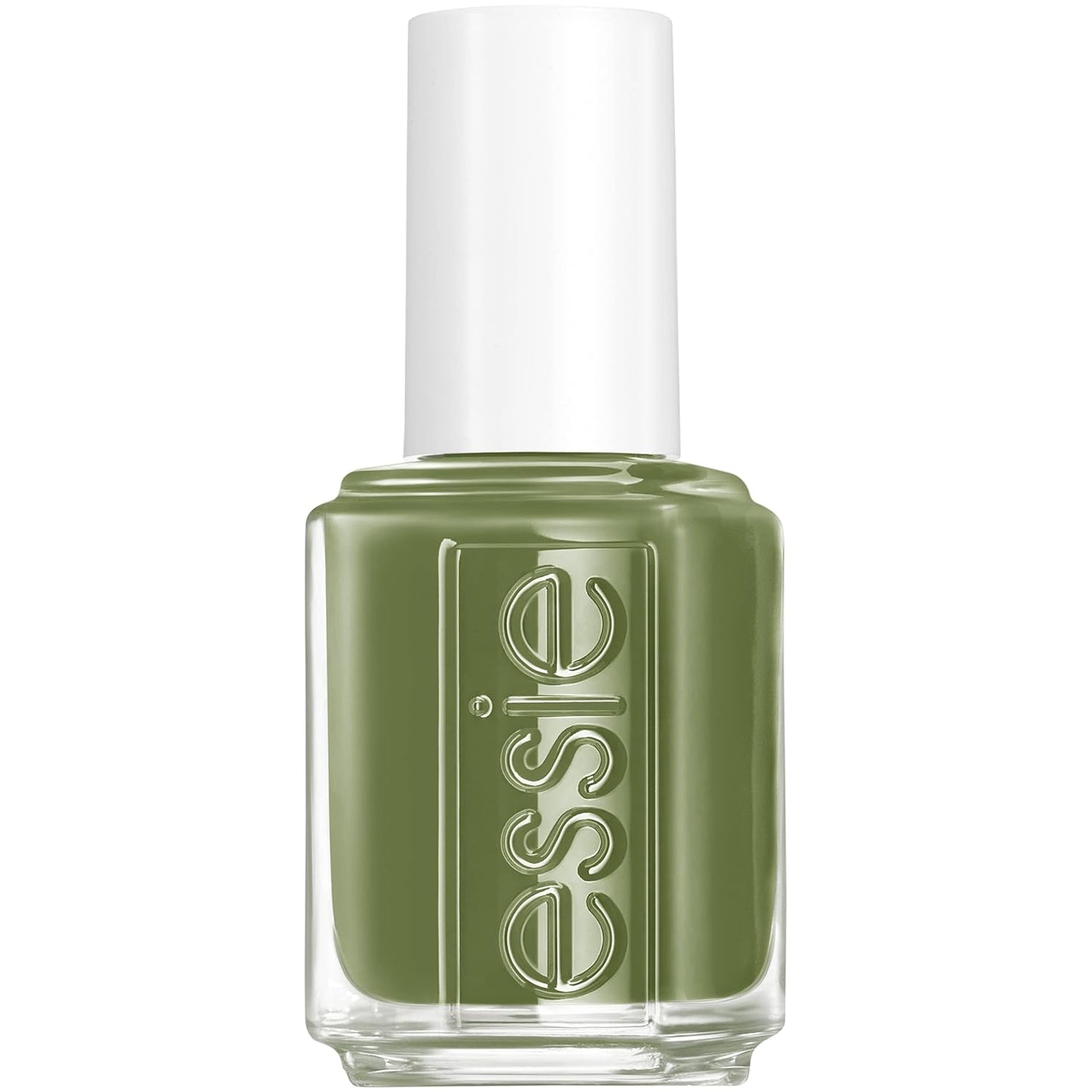 essie nail polish, ferris of them all collection, muted khaki-green nail color with a cream finish, win me over, 0.46 fl. oz.