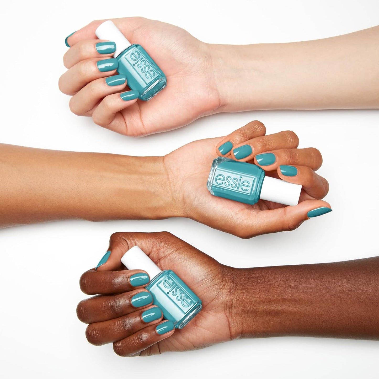 essie Salon-Quality Nail Polish, 8-Free Vegan, Aqua Blue, In The Cab-ana, 0.46 fl oz