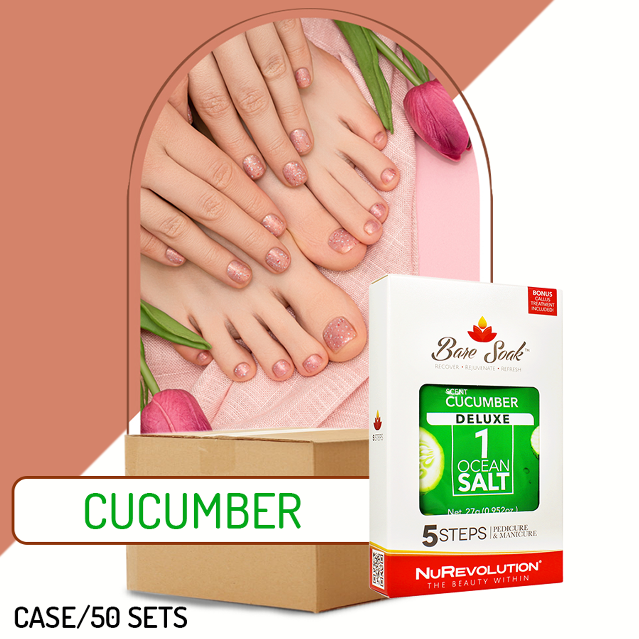 NR Bare Soak 5in1 Cucumber Cs/50 ($1.25 each kit) (5 packs/kit)