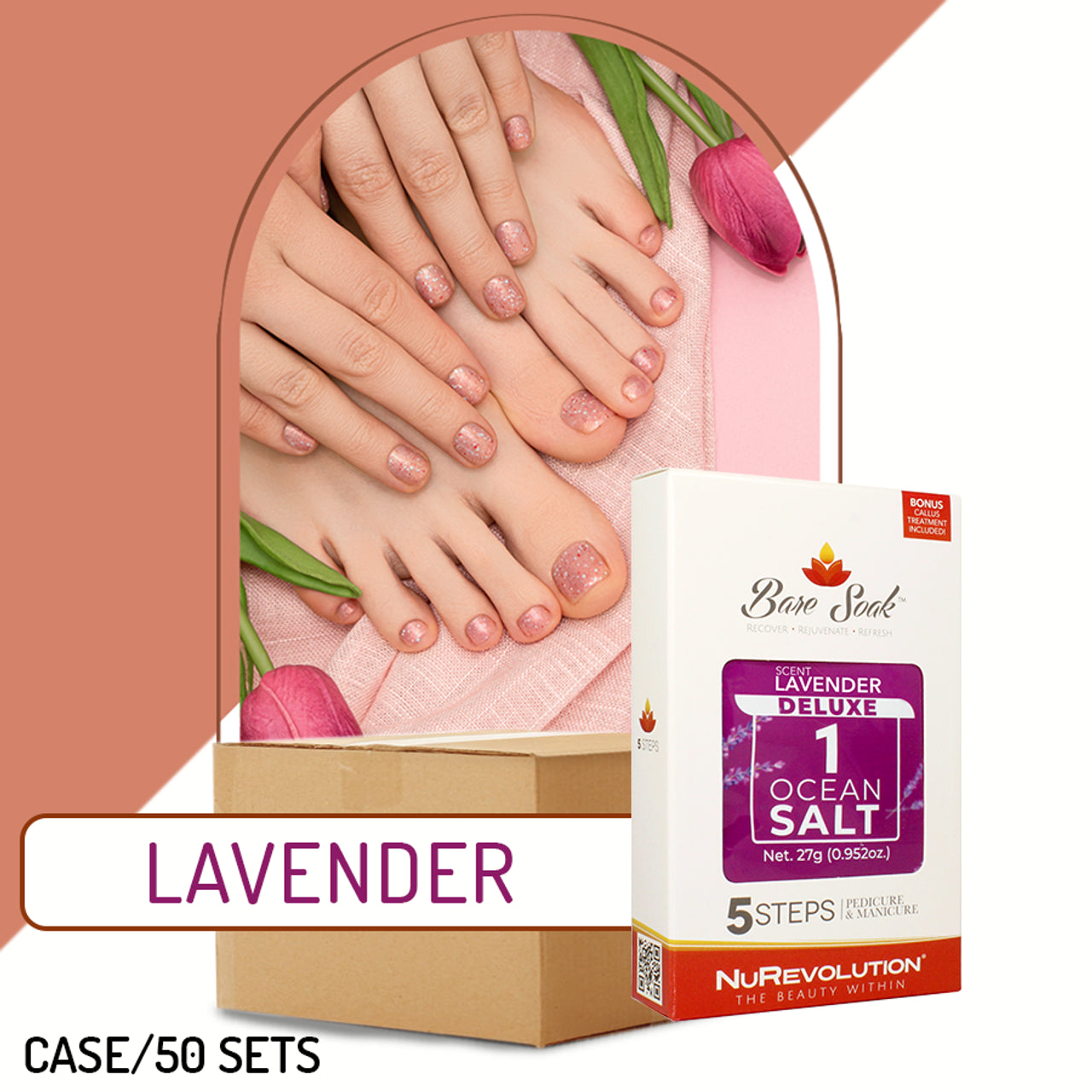 NR Bare Soak 5in1 Lavender Cs/50 ($1.25 each kit) (5 packs/kit)