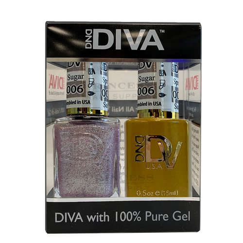 DND Gel Diva Polish Set - 1 each of Gel Polish and Nail Polish, 006 Sugar Sprinkles, 0.5 Fl Oz