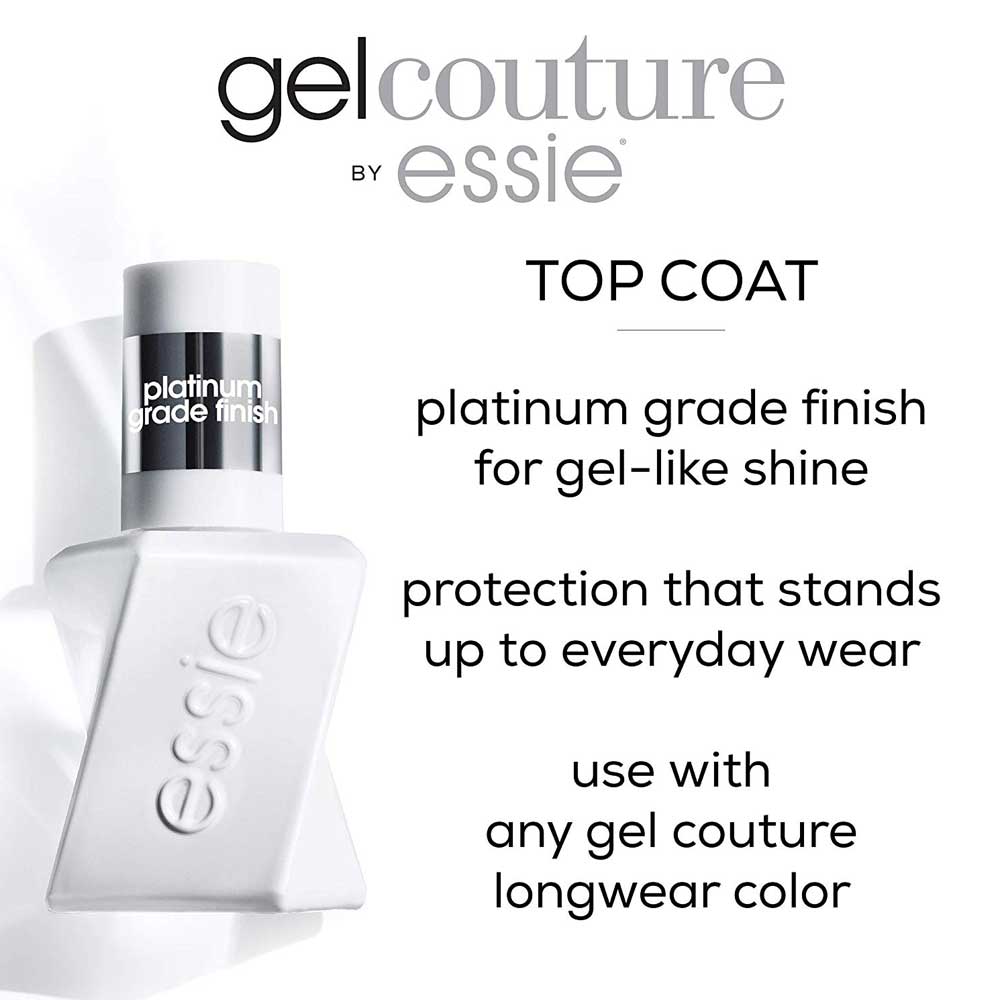 Essie Gel Couture - PLATINUM TOP COAT #1098 - 0.46oz