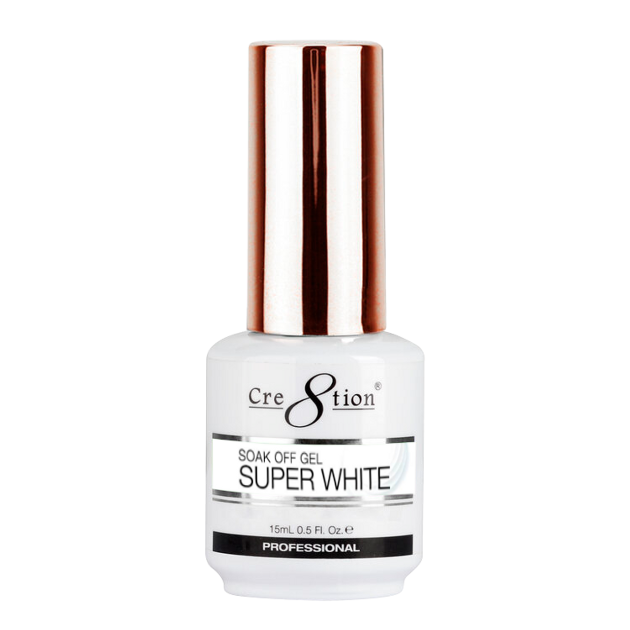 Cre8tion Soak Off Gel Super White .5oz CASE OF 72 ($4.95 each)