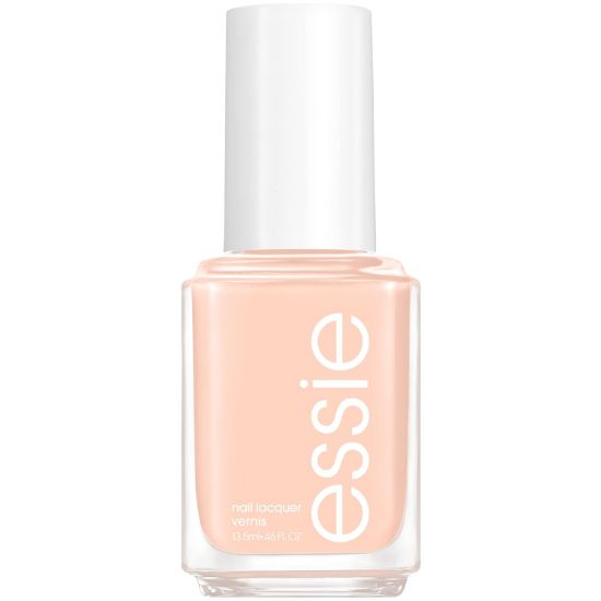 Picture of essie nail polish, limited edition spring 2022 collection, pastel peach nail color with a cream finish, 8-free vegan formula, well nested energy, 0.46 fl oz