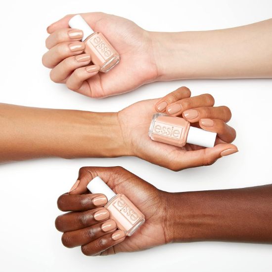 Picture of essie nail polish, limited edition spring 2022 collection, pastel peach nail color with a cream finish, 8-free vegan formula, well nested energy, 0.46 fl oz