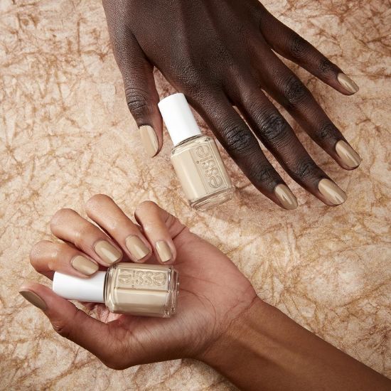 Picture of essie  vegan nail polish, Hike It Up, fall 2022 collection, midtone neutral tan 0.46 oz