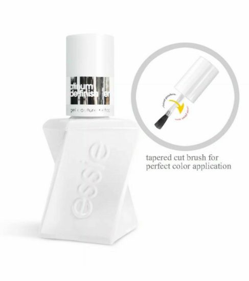 Picture of Essie Gel Couture Long-Lasting Nail Polish, Vegan, Clear, Shiny Top Coat, 0.46 fl oz